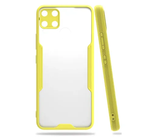 Realme C15 Kılıf Platin Silikon - Sarı