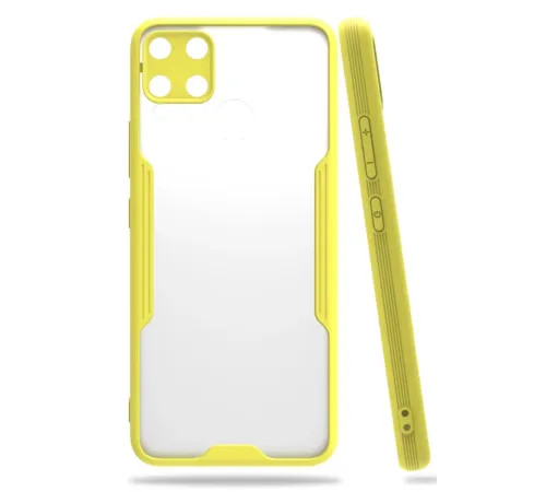 Realme C15 Kılıf Platin Silikon - Sarı