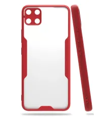 Realme C15 Kılıf Platin Silikon - Kırmızı