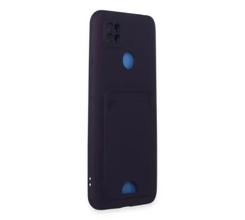 Xiaomi Redmi 9C Kılıf Kelvin Kartvizitli Silikon - Derin Mor