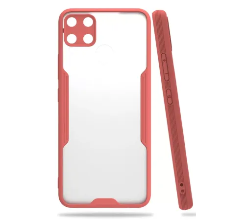 Realme C15 Kılıf Platin Silikon - Pembe