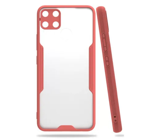 Realme C15 Kılıf Platin Silikon - Pembe