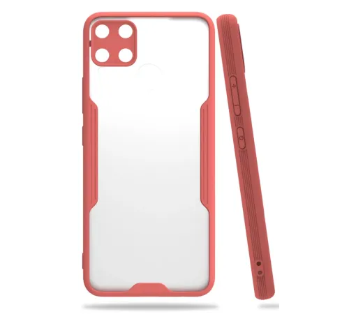 Realme C15 Kılıf Platin Silikon - Pembe