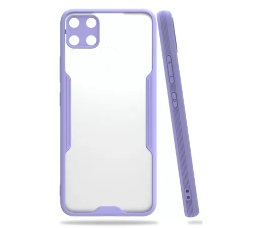 Realme C15 Kılıf Platin Silikon - Lila