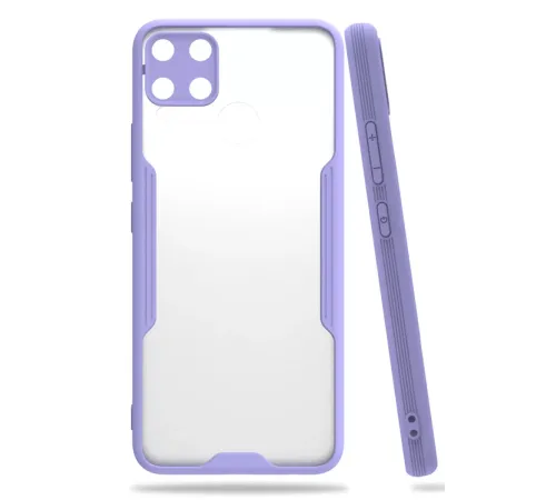 Realme C15 Kılıf Platin Silikon - Lila