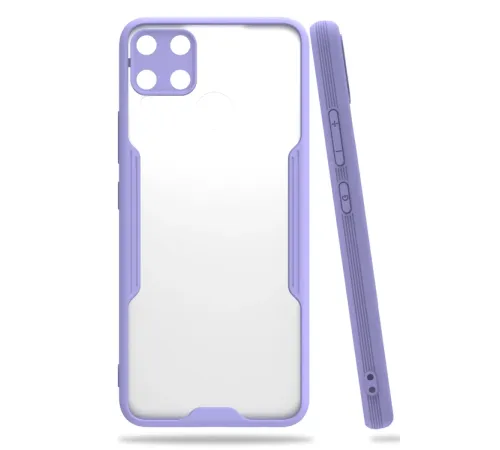 Realme C15 Kılıf Platin Silikon - Lila