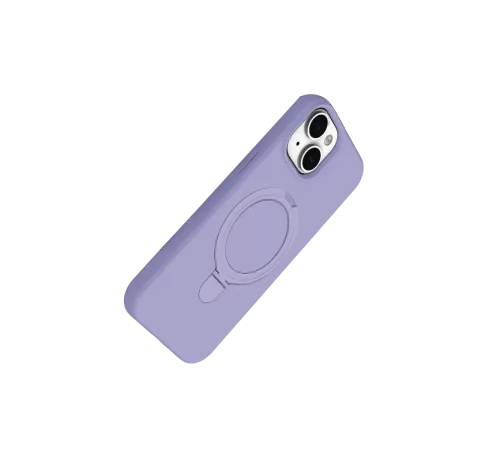 Apple iPhone 15 Plus Regal Magsafe Standlı Kapak - Lila