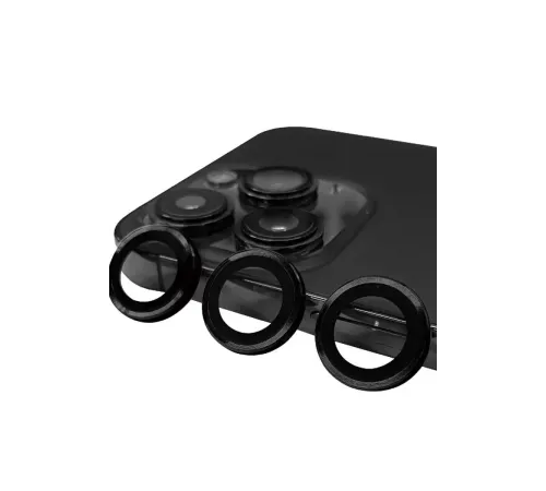 Apple iPhone 15 Pro Max Raze Metal Kamera Lens - Siyah