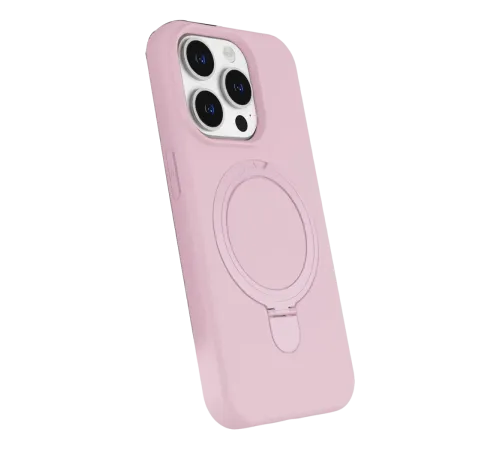 Apple iPhone 15 Pro Max Regal Magsafe Standlı Kapak - Açık Pembe