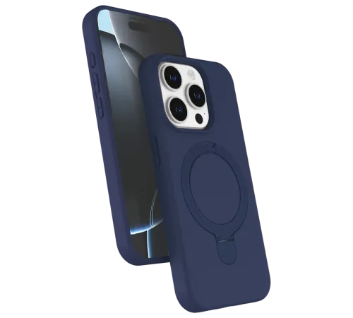Apple iPhone 15 Pro Max Regal Magsafe Standlı Kapak - Lacivert