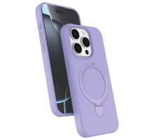 Apple iPhone 15 Pro Max Regal Magsafe Standlı Kapak - Lila