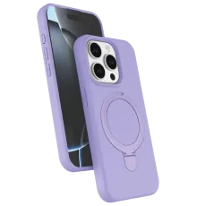 Apple iPhone 15 Pro Max Regal Magsafe Standlı Kapak - Lila