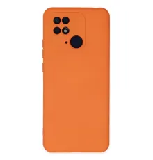 Xiaomi Redmi 10C Kılıf Nano içi Kadife Silikon - Turuncu