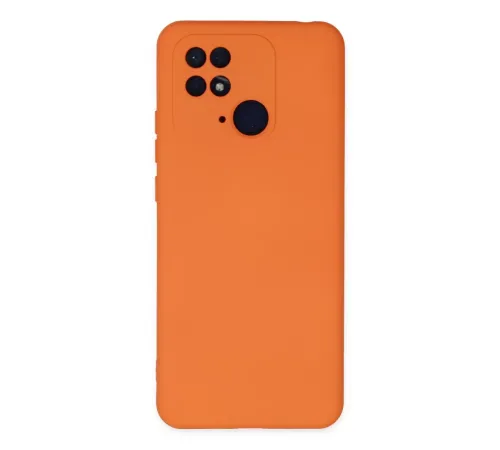 Xiaomi Redmi 10C Kılıf Nano içi Kadife Silikon - Turuncu