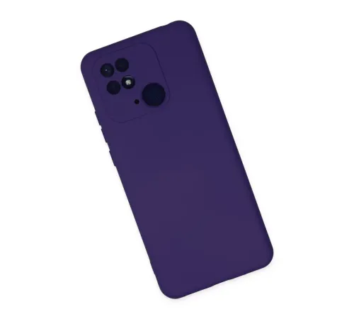 Xiaomi Redmi 10C Kılıf Nano içi Kadife Silikon - Mor