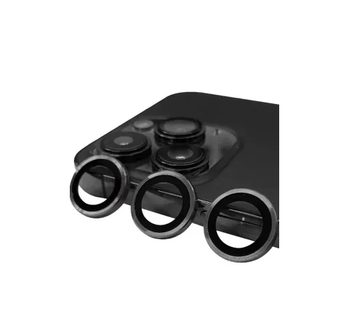 Apple iPhone 15 Pro Max Raze Metal Kamera Lens - Titan Gri