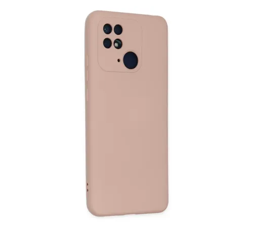 Xiaomi Redmi 10C Kılıf Nano içi Kadife Silikon - Pudra