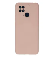 Xiaomi Redmi 10C Kılıf Nano içi Kadife Silikon - Pudra