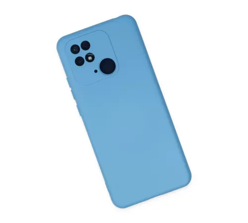 Xiaomi Redmi 10C Kılıf Nano içi Kadife Silikon - Mavi
