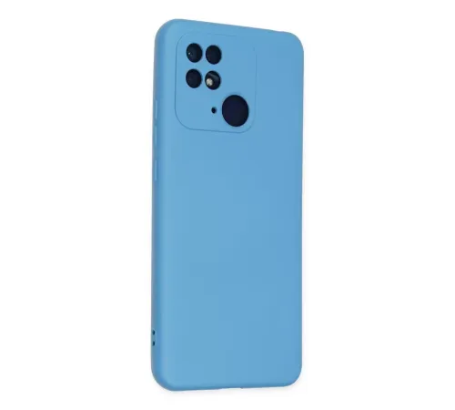 Xiaomi Redmi 10C Kılıf Nano içi Kadife Silikon - Mavi