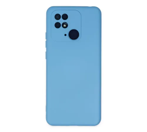 Xiaomi Redmi 10C Kılıf Nano içi Kadife Silikon - Mavi