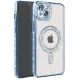 Apple iPhone 15 Kılıf Joke Simli Magneticsafe Kılıf - Mavi