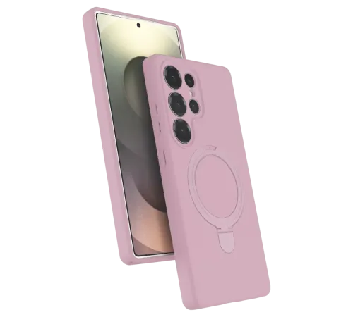 Samsung Galaxy S23 Ultra Regal Magsafe Standlı Kapak - Açık Pembe