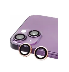 Apple iPhone 15 Raze Metal Kamera Lens - Pembe