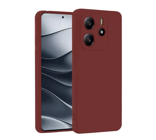 Xiaomi Redmi Note 14 4G Kılıf First Silikon - Bordo