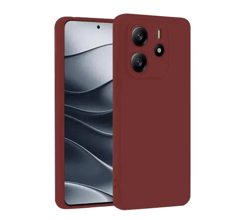 Xiaomi Redmi Note 14 4G Kılıf First Silikon - Bordo