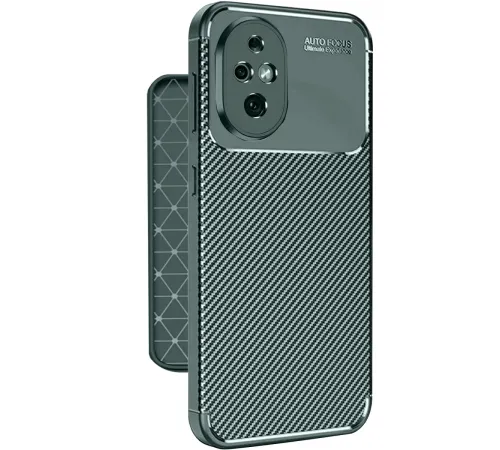 Honor 200 Kılıf Auto Focus Karbon Kapak - Koyu Yeşil