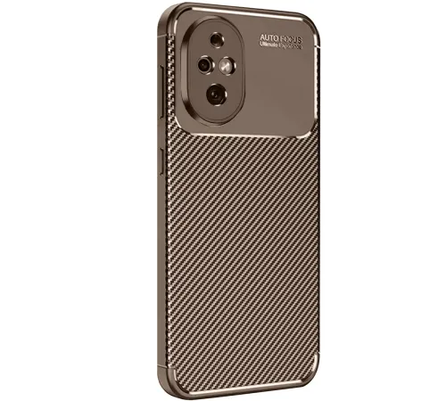Honor 200 Kılıf Auto Focus Karbon Kapak - Kahverengi