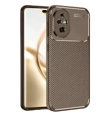 Honor 200 Kılıf Auto Focus Karbon Kapak - Kahverengi