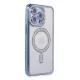 Apple iPhone 15 Pro Max Kılıf Joke Simli Magneticsafe Kılıf - Mavi