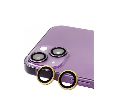 Apple iPhone 15 Raze Metal Kamera Lens - Sarı