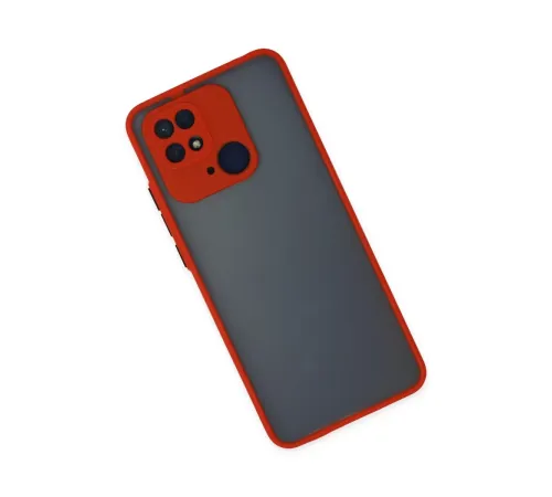 Xiaomi Redmi 10C Kılıf Montreal Silikon Kapak - Kırmızı
