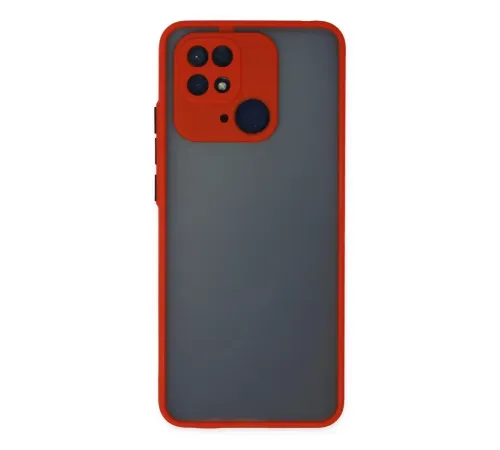 Xiaomi Redmi 10C Kılıf Montreal Silikon Kapak - Kırmızı