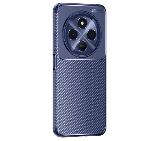 Tecno Spark 30C Kılıf Auto Focus Karbon Kapak - Lacivert