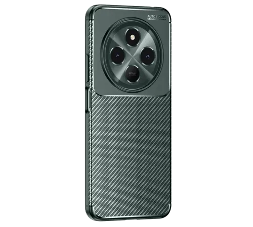 Tecno Spark 30C Kılıf Auto Focus Karbon Kapak - Koyu Yeşil