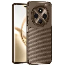 Tecno Spark 30C Kılıf Auto Focus Karbon Kapak - Kahverengi