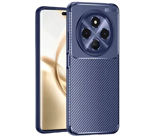 Tecno Spark 30 Kılıf Auto Focus Karbon Kapak - Lacivert