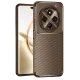 Tecno Spark 30 Kılıf Auto Focus Karbon Kapak - Kahverengi