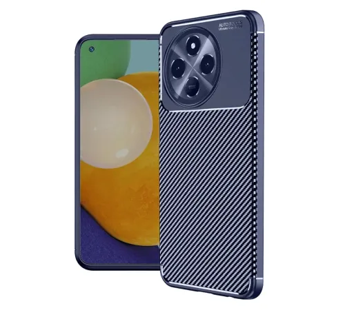 Tecno Spark 30 Pro Kılıf Auto Focus Karbon Kapak - Lacivert
