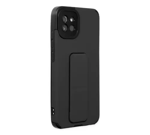 Samsung Galaxy A03 Kılıf Mega Standlı Silikon - Siyah