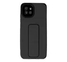 Samsung Galaxy A03 Kılıf Mega Standlı Silikon - Siyah