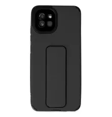 Samsung Galaxy A03 Kılıf Mega Standlı Silikon - Siyah