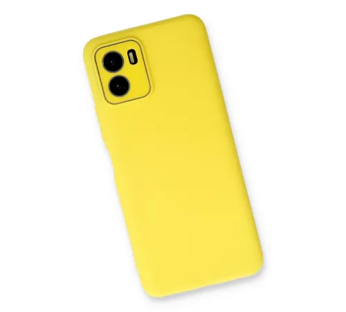 Vivo Y15S Kılıf Lansman Glass Kapak - Sarı