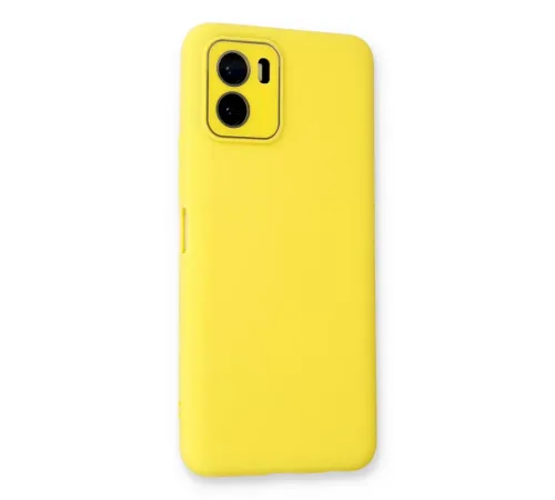 Vivo Y15S Kılıf Lansman Glass Kapak - Sarı