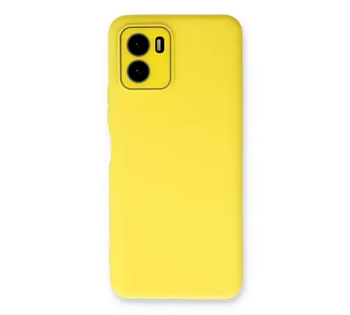 Vivo Y15S Kılıf Lansman Glass Kapak - Sarı