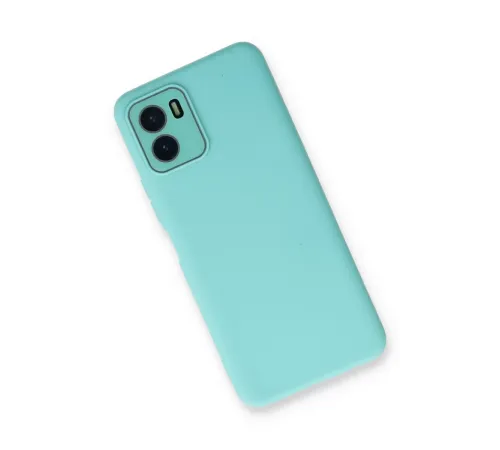 Vivo Y15S Kılıf Lansman Glass Kapak - Turkuaz